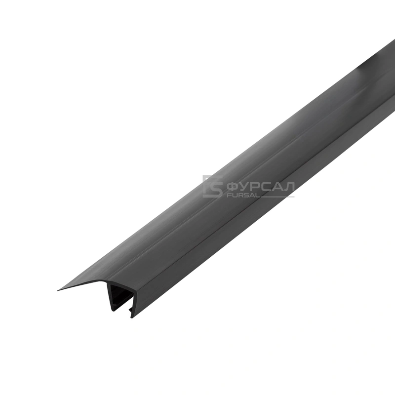 FS 2-1-3 Уплотнитель F-образный, ус 22мм, 8мм, 2200мм, черный (BLACK)